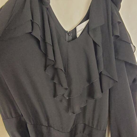 Rodarte x Universal Standards black ruffled wide leg jumpsuit Size 2XL Boho Glam - Picture 9 of 14